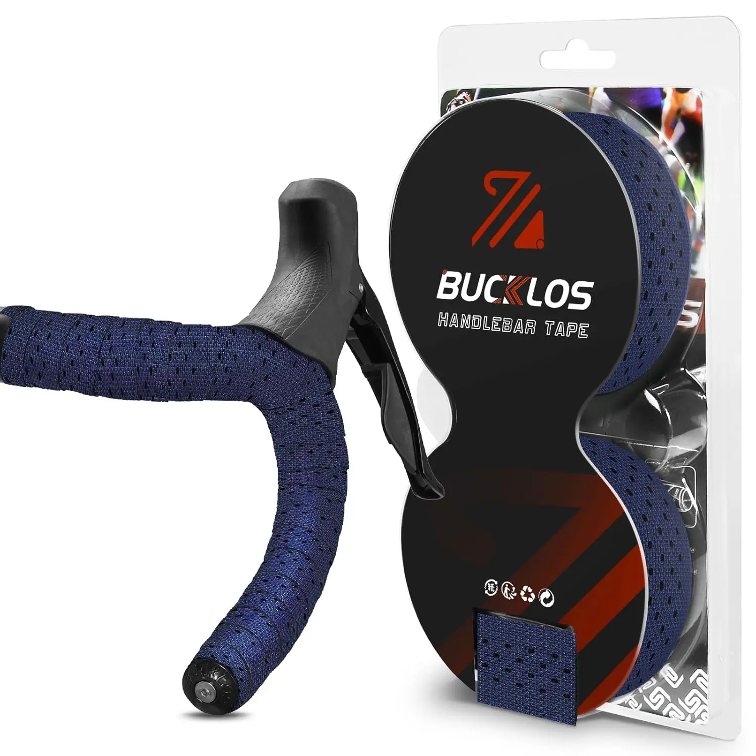 

Silicone Bike Handlebar Tape for Road Bike, EVA Grip 2pcs Drop Bar Wraps - Aurora Black