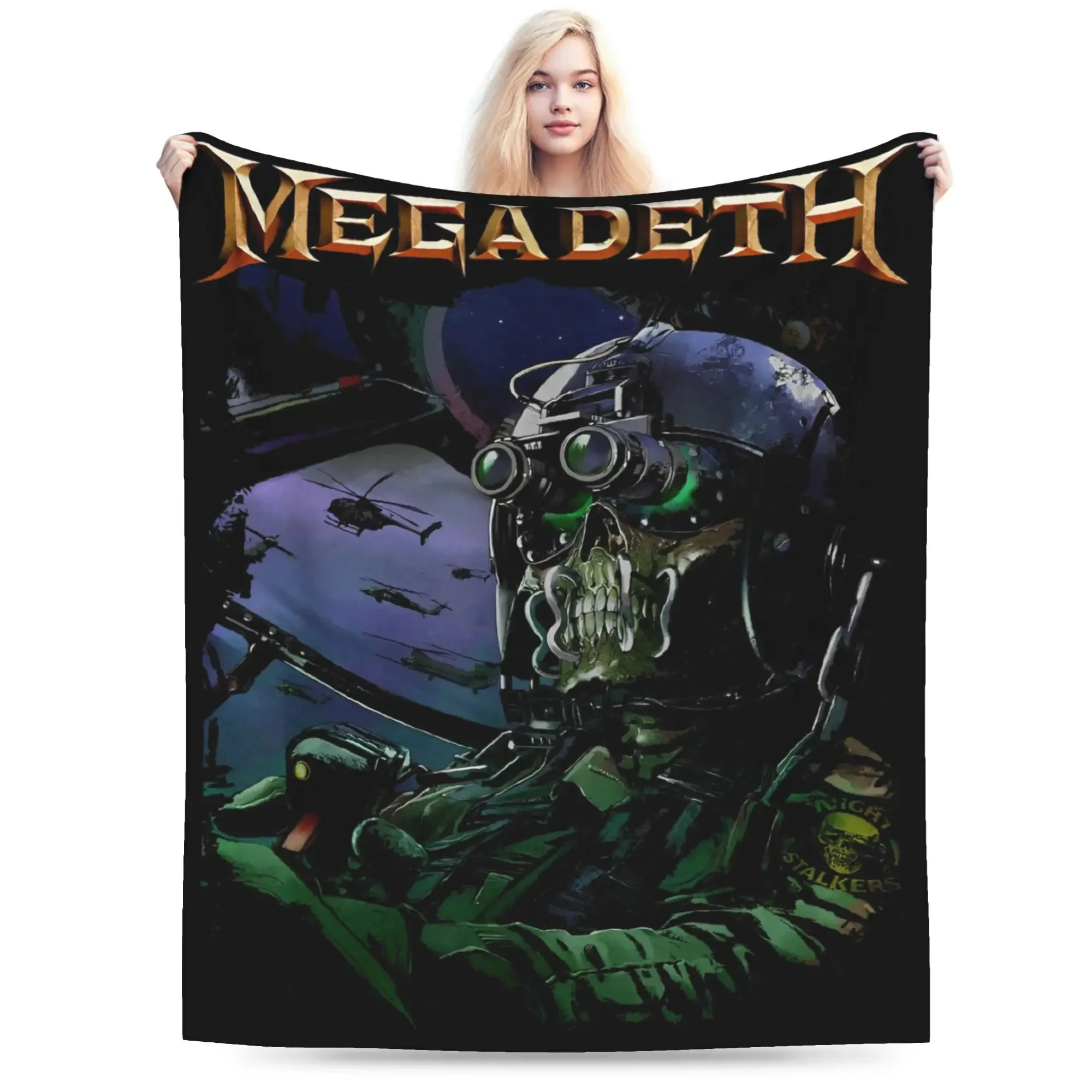 Killing Is My Business  Rock Band Blanket Flannel Megadeths Lightweight Throw Blanket for Car Sofa Couch Bedspread