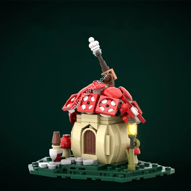 

228 шт. MOC грибной коттедж, строительные блоки, логическое мышление, рождественская игрушка, подарок, воображение космоса, решение проблемы