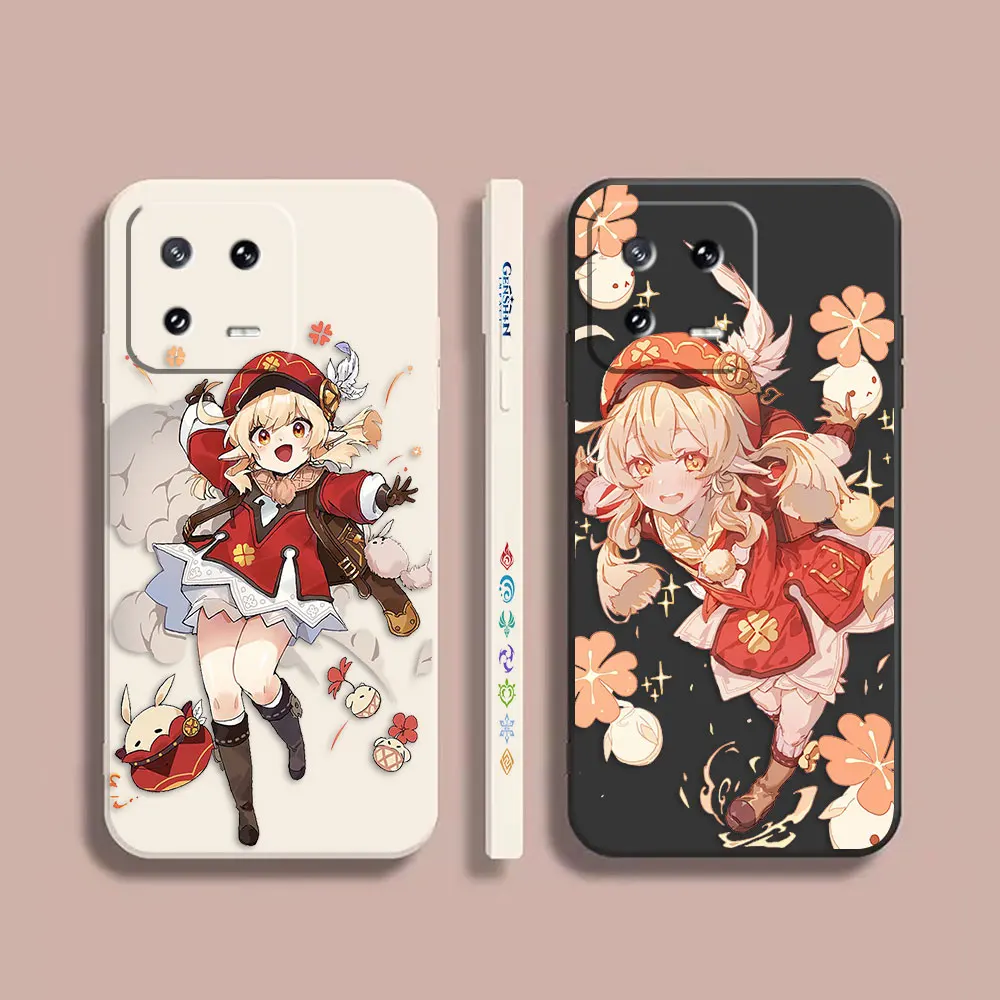 Phone Case For Xiaomi PCOO F3 F4 F5 M3 M4 M5 X3 X4 X5 MIX 3 4 X2 X5 M2 GT Pro 4G 5G Case Anime Girl Klee G-Genshin Lmpact