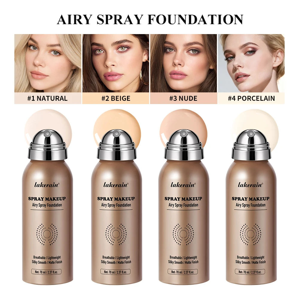 Airy Magic Silky Foundation Spray Mist Airbrush Makeup Lekki, pełne krycie, wodoodporny, matujący kosmetyk w sprayu