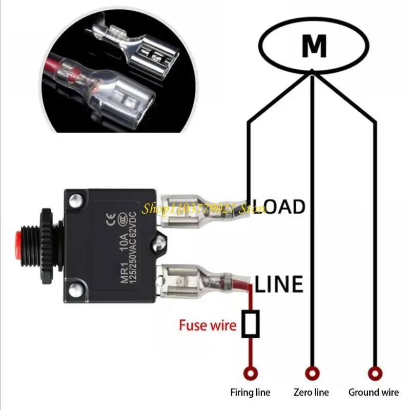 C4DF Sturdy Brass Materials Overcurrent Switches Providing Fast Reaction Easy Installion for Diverse Electronic Devices