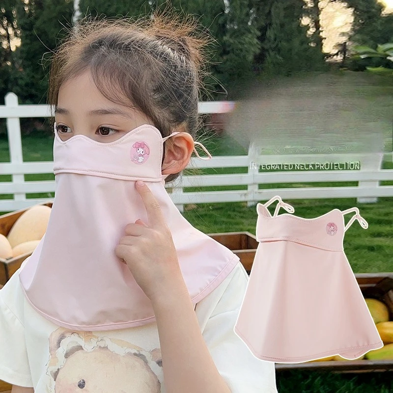 Miniso Kulomi 子供用日焼け止めマスク新しいスタイル男性と女性の首保護マスク夏薄型通気性マスク