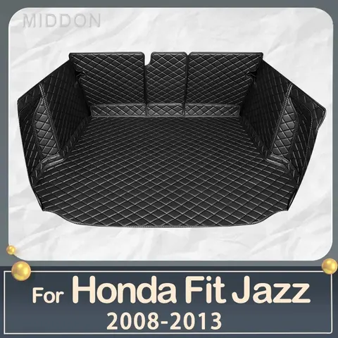 Car trunk mat for Honda Fit Jazz Hatchback 2008 2009 2010 2011 2012 2013 cargo liner carpet interior accessories cover