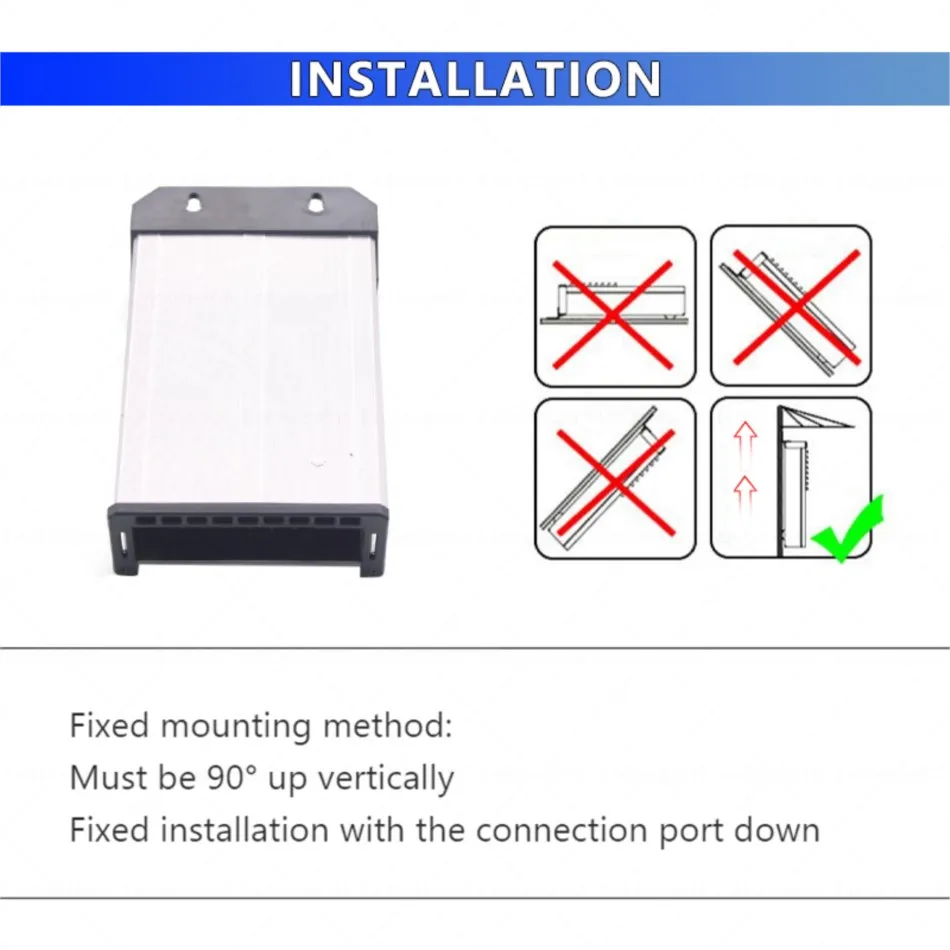 60W-600W Outdoor IP45 Rainproof Switching Power Supply 220V AC to DC 12V LED Advertising light Box Driver Transformer Converter