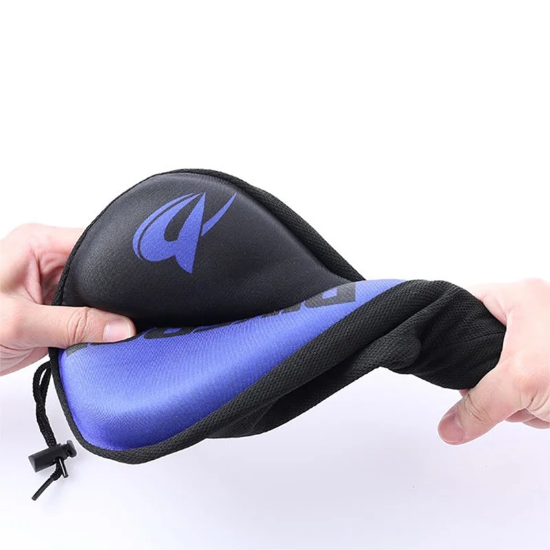 وسادة مقعد الدراجة من نسيج الألياف القابل للتنفس، ناعمة عالية المرونة من السيليكون، غطاء وسادة سرج الدراجة السميك باللون الأرجواني والأزرق #5