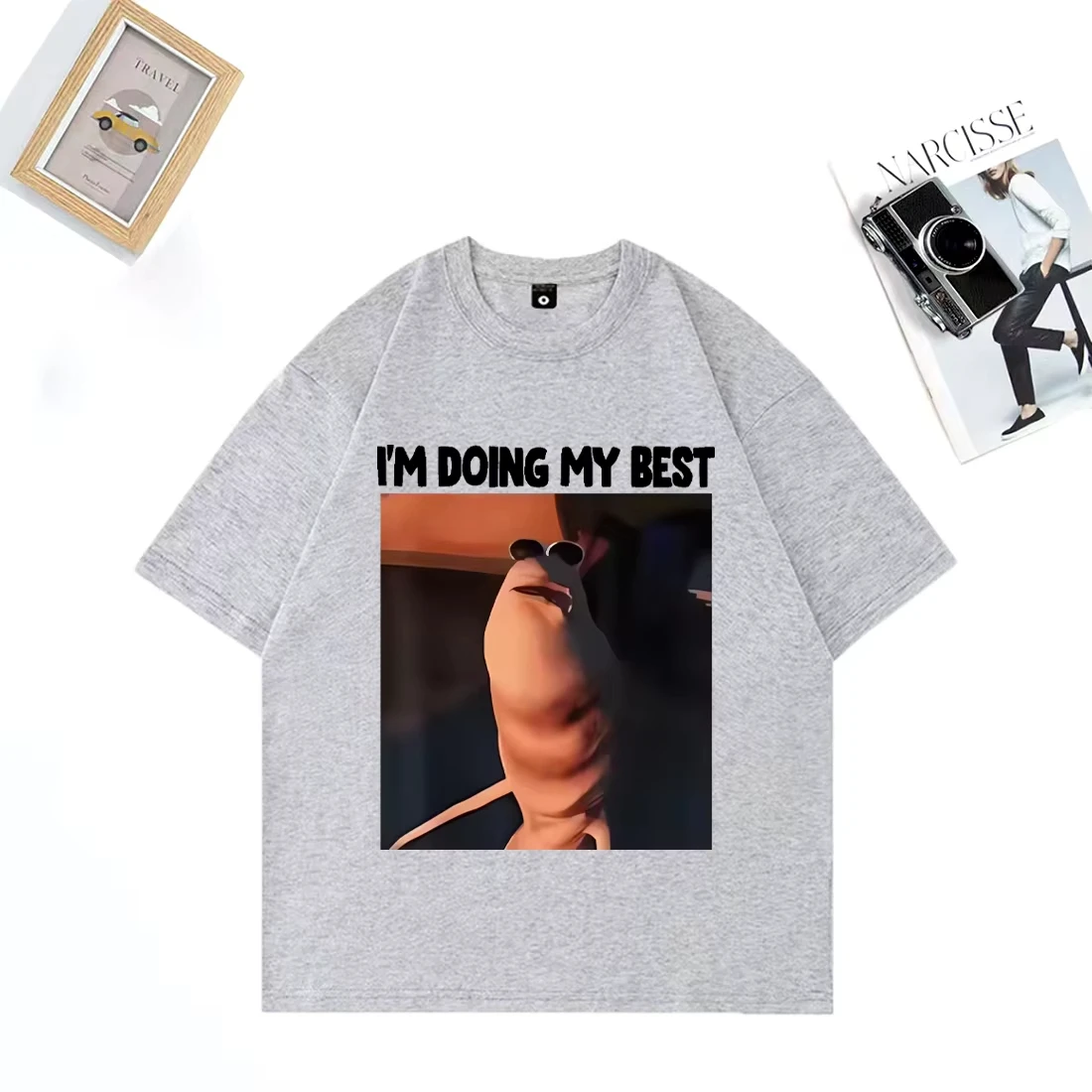 الرجال النساء تي شيرت غير رسمي القطن قصير الأكمام تي شيرت ملابس عالية الجودة مضحك أنا أفعل أفضل ماركوس دودة ميمي تي شيرت #3