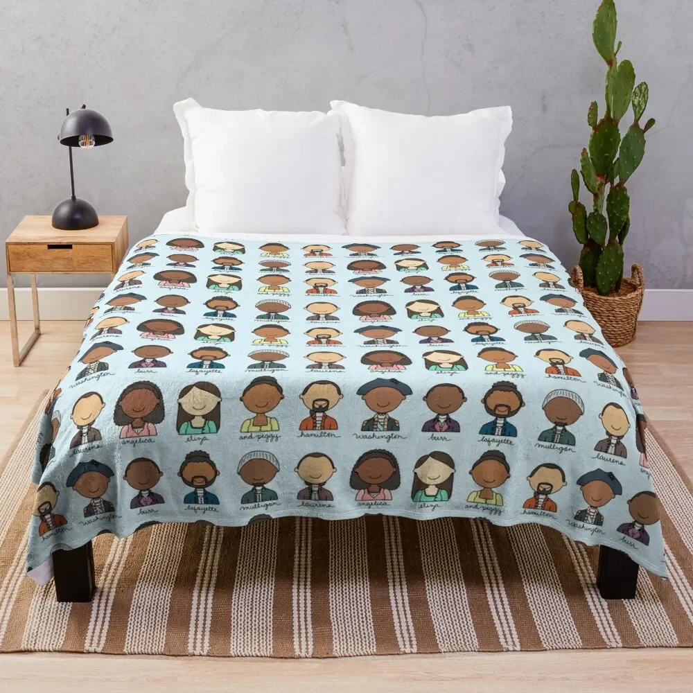 

Hamilton Characters Throw Blanket Soft Home Decor Blanket for Couch Bedroom