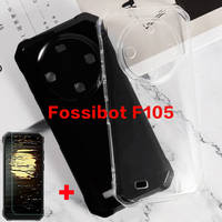 2in1 Tempered Glass For FOSSIBOT F105 Silicone Caso Bumper Soft TPU Transparent Phone Covert for Fossibot F105 Screen Protector