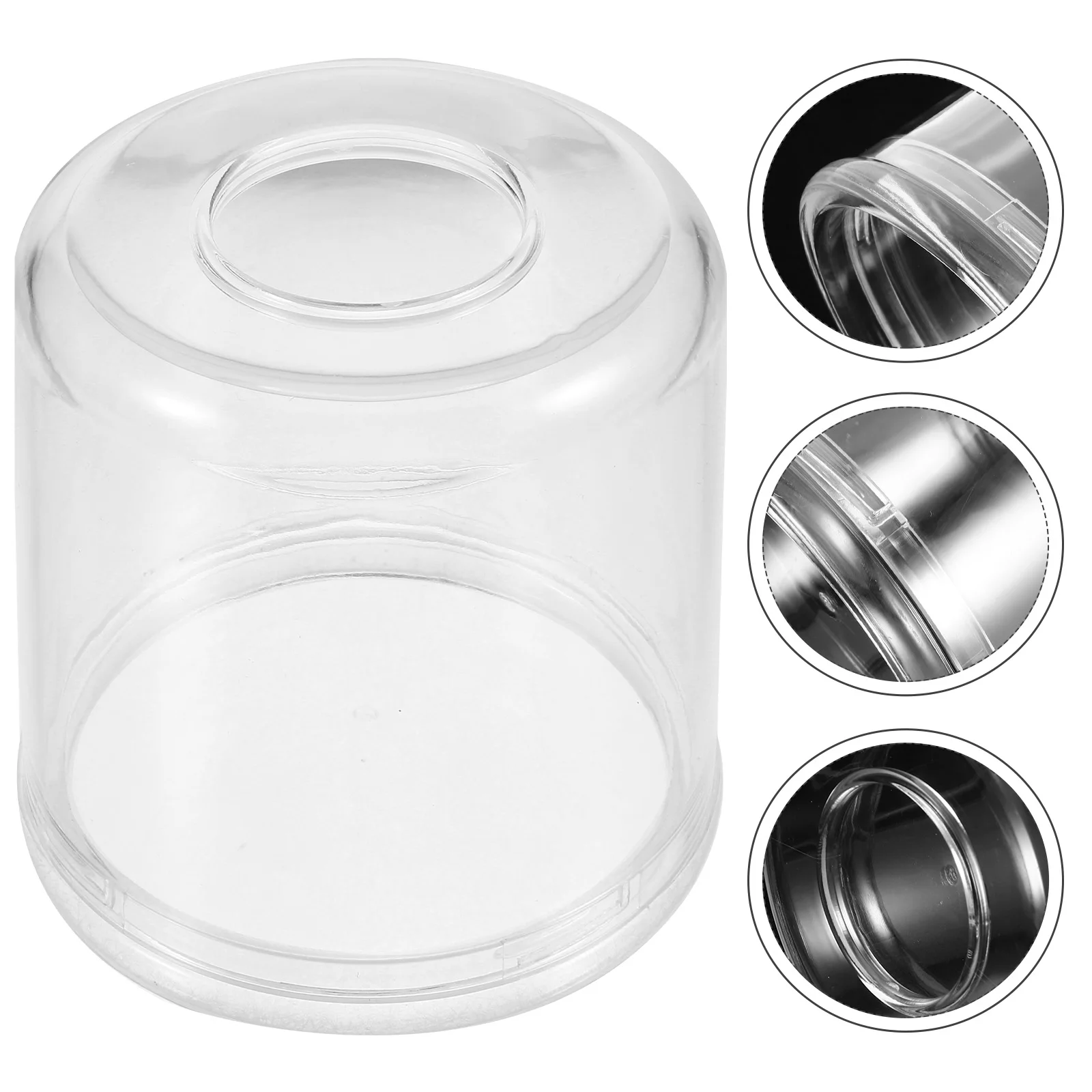 

Acrylic Round Tissue Box Compact Design Roll Paper Holder for Desk Bathroom Living Space Storage Transparent Toilet Paper