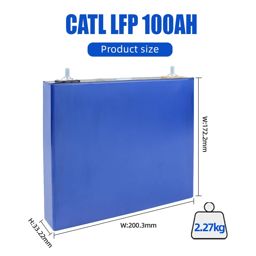 Lifepo4 CATL 100AH Lifepo4 Battery 12V 24V 48V Grade A Power Bank Rechargeable Batteries To Ukraine By Meest For Solar
