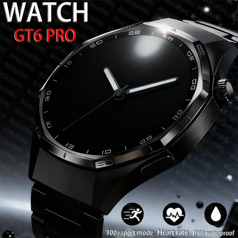 

GT6 Pro Смарт-часы для мужчин HD AMOLED Экран GPS Траектория движения Сердечный ритм Bluetooth Вызов 1,50 "Смарт-часы IP67 водонепроницаемые 2026Новинка