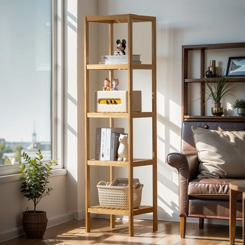 

Bedroom shelf wooden frame multi-layer living room floor bathroom storage kitchen storage rack Nanzhu simple succulent frame
