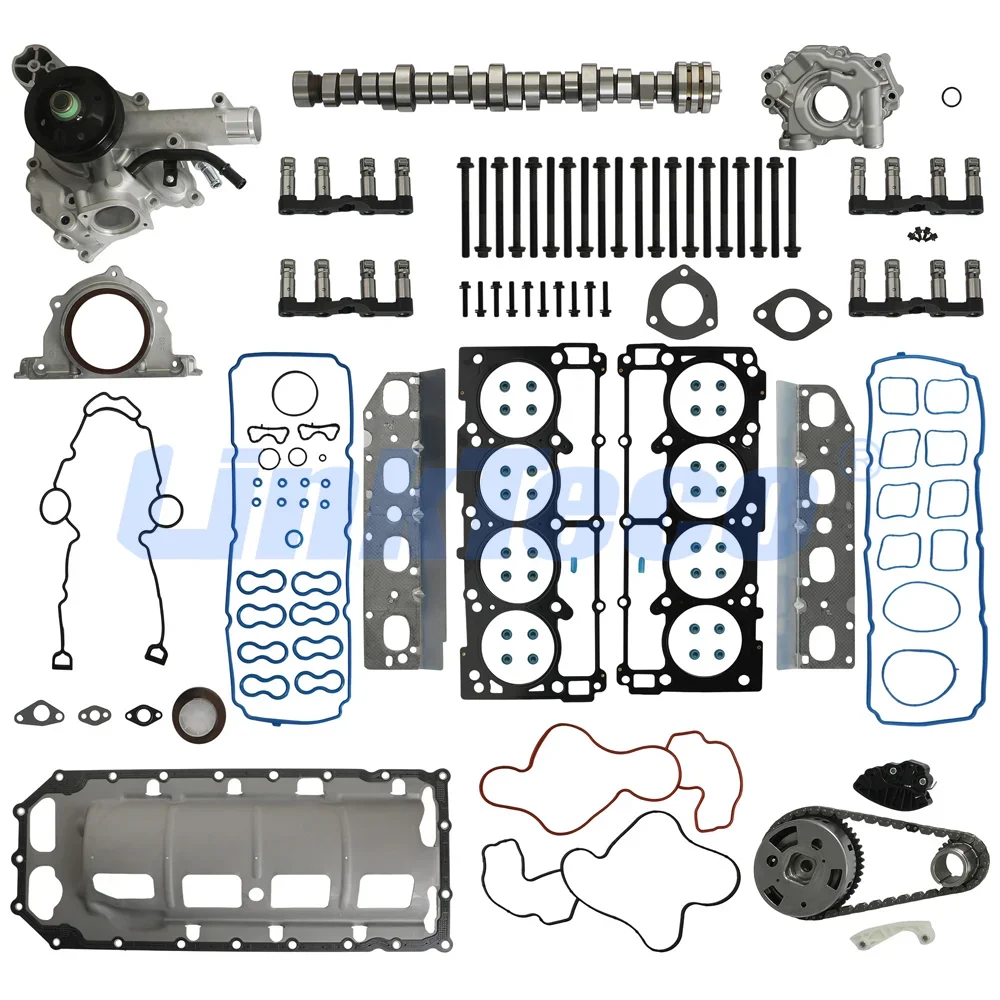 MDS Lifter Overhaul Rebuild Kit Camshaft Head Gasket Bolt Set Water Pump Oil Pump For 09-15 Dodge Jeep Chrysler 5.7L V8 HEMI
