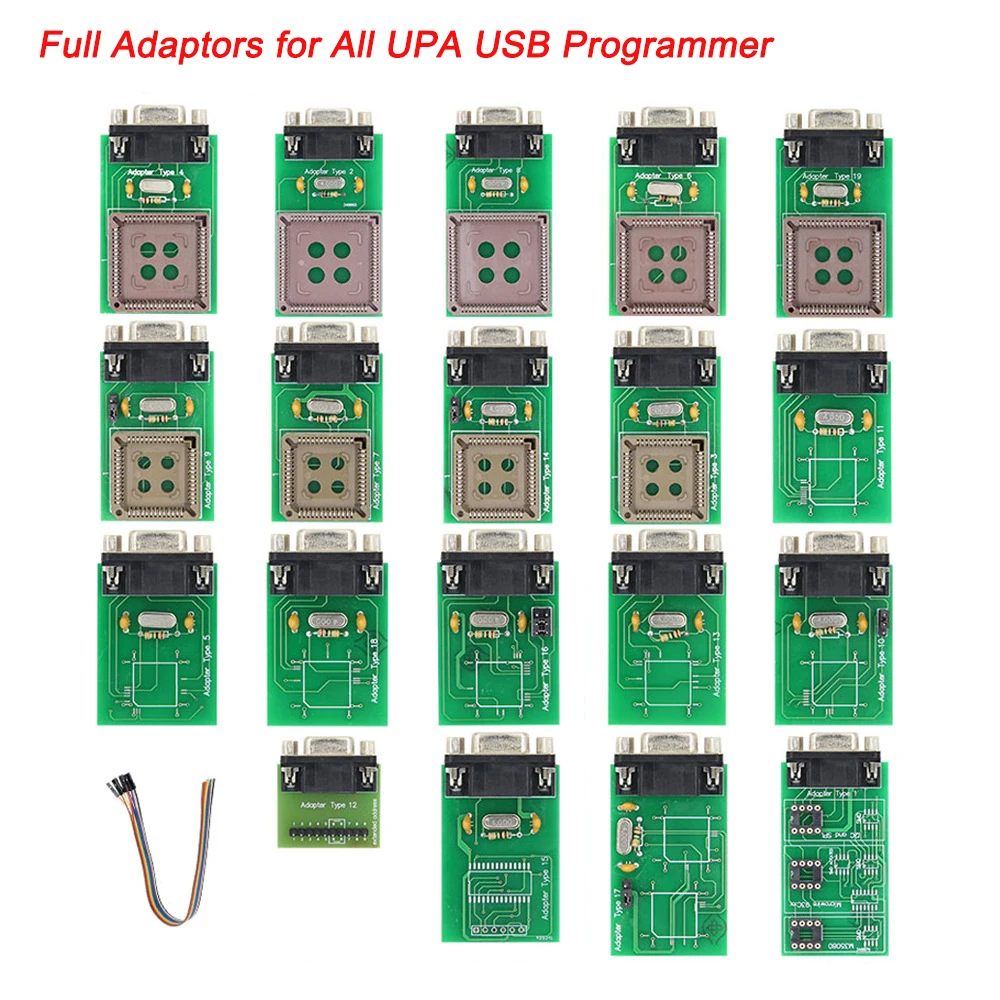 Full Adaptors for All UPA USB Programmer 19 Test Modules ECU Chip Programmer UPA 19 Motherboard OBD Chip Tuning Tools