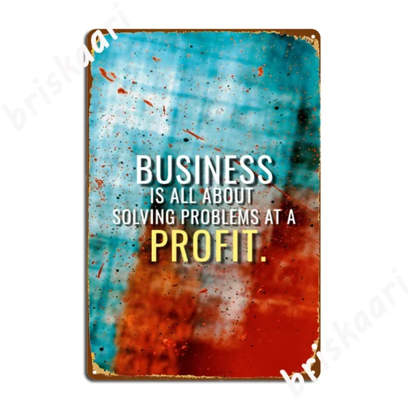 Abstract Motiv Business Is Solving Problems Metal Signs pub Design Wall Garage Decoration Tin sign Posters