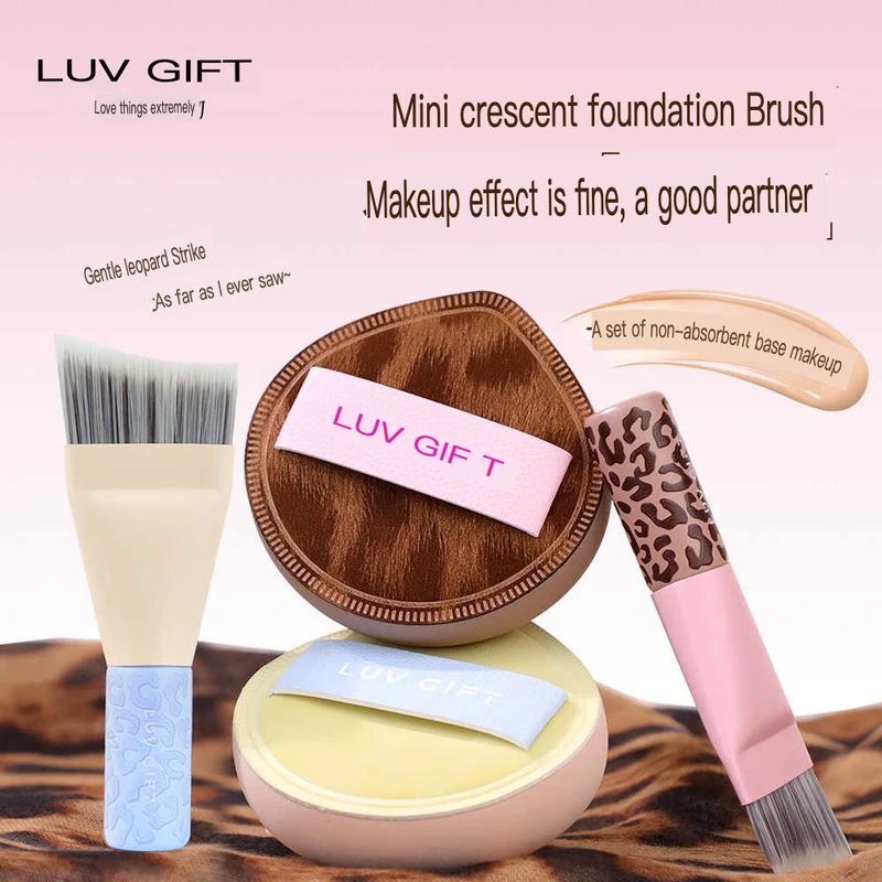 Aiwujiwu mini Brush With Short Handle And Flat Head, Non-marking, Non-absorbing Brush, Portable Makeup Artist Liquid Foundation