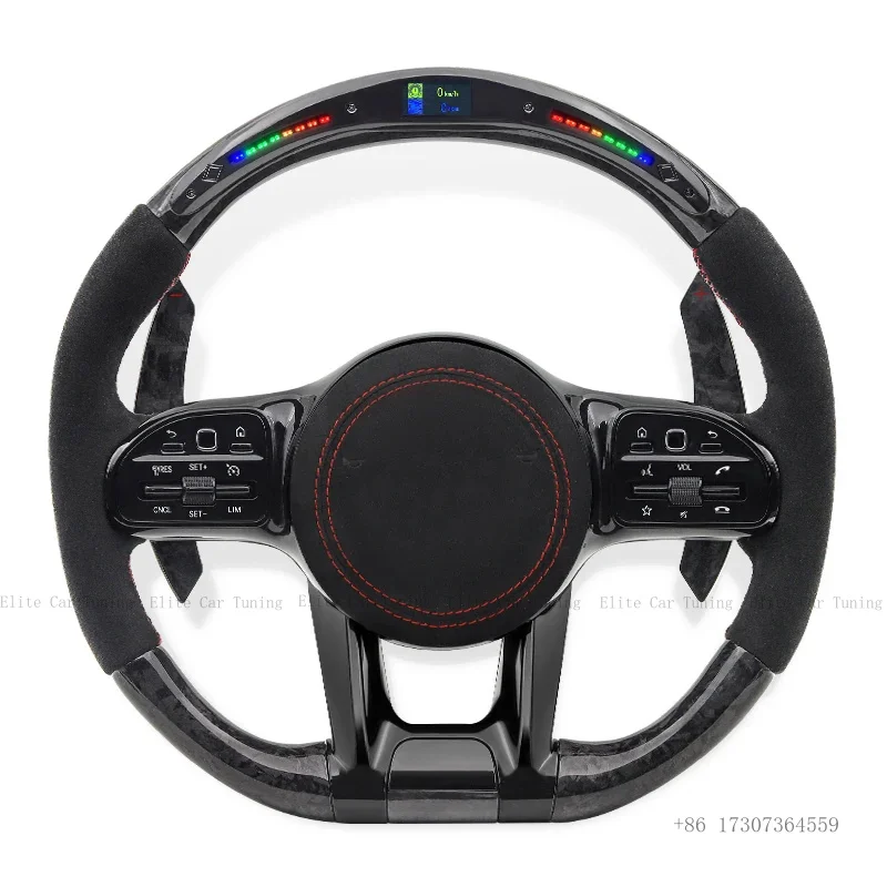 

Кованый светодиодный руль для Mercedes-Benz AMG W205 W213 W222 W204 W221 CLA GLC GLB GLS GLE E63 S63 C63 G63 S500 E300 E220d