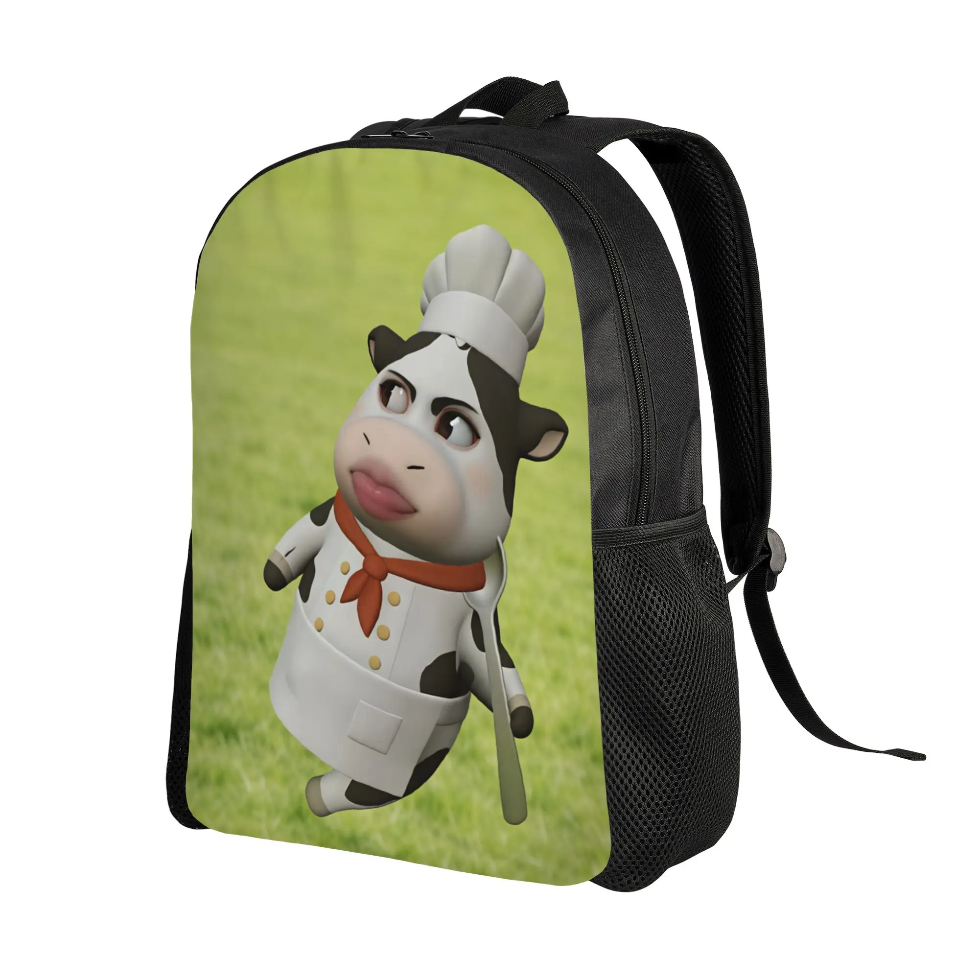 Funny Grassland Cattle Meme  Backpack  Cycling Backpacks Girl Elegant High School Bags High Quality Durable Rucksack