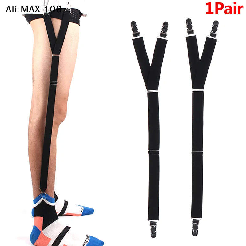 【ays】suporte-elastico-ajustavel-para-camisa-e-meias-com-suspensorios-tipo-cinta-liga
