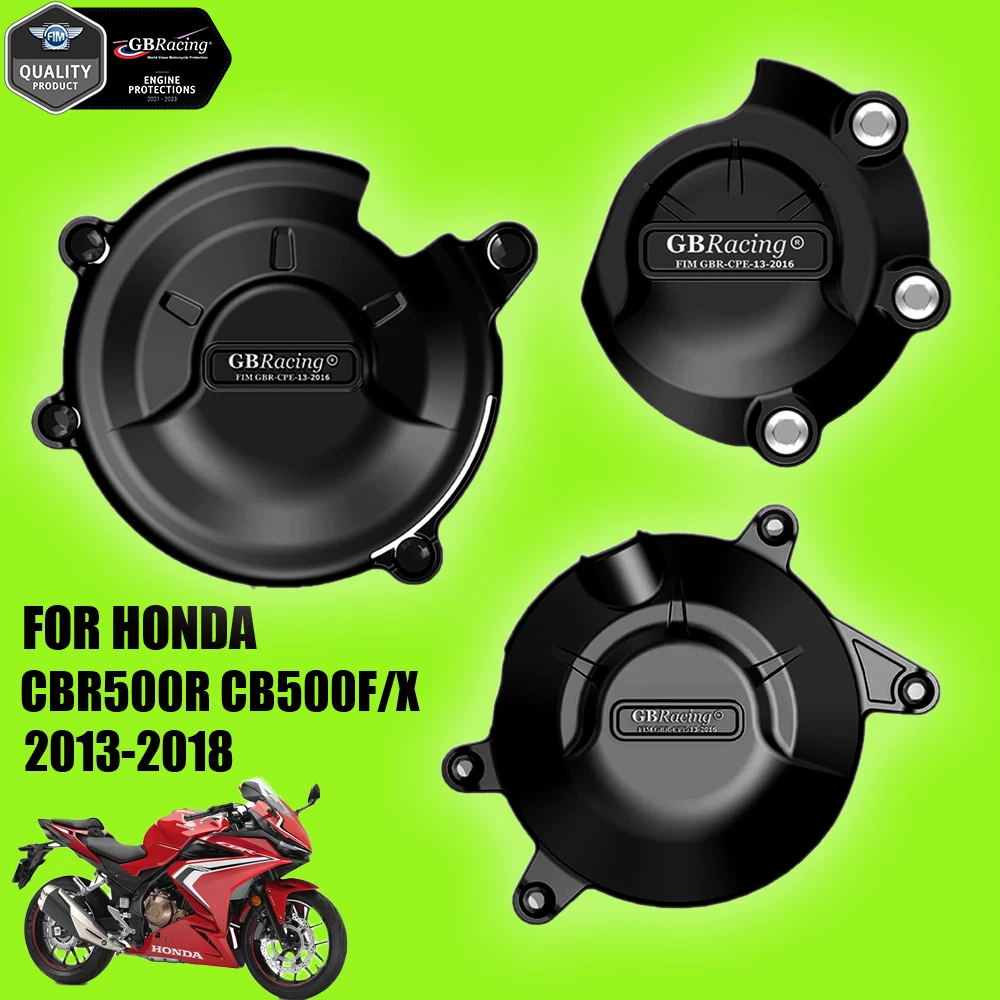 

Motorcycles Engine Cover Protection Case For case GB Racing For HONDA CBR500R CB500X CB500F 2013-2018 Engine Covers Protectors