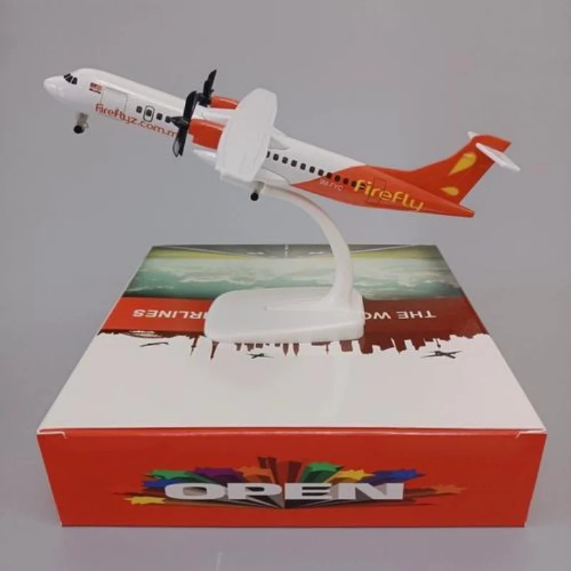 

20CM Airplane Model Firefly ATR Airlines Aviation Simulation Scale Plane Toy With Propellers For Adults Home Office Decor