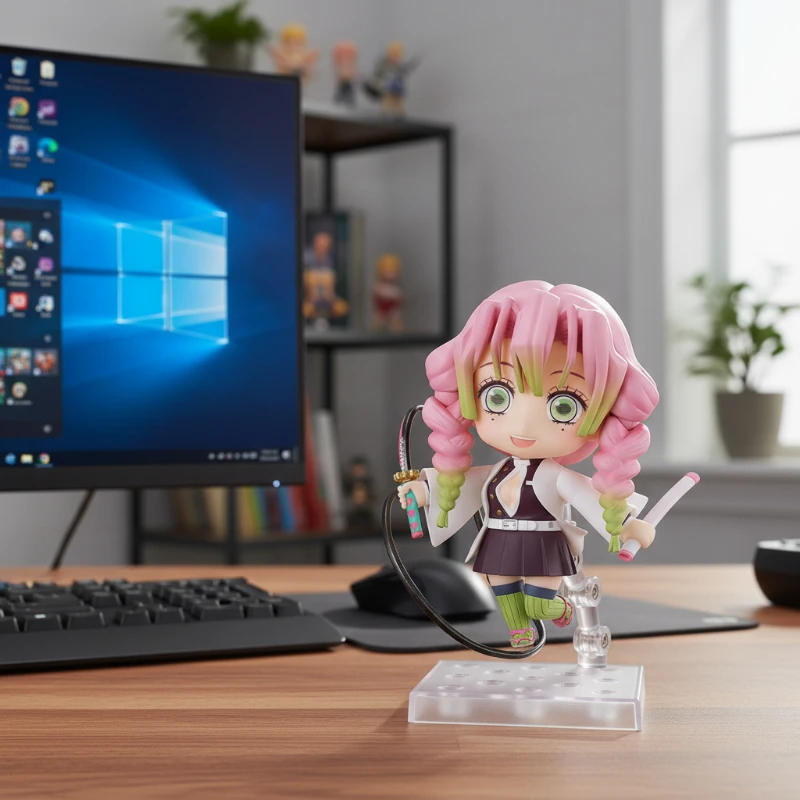 

4''/10cm #2217 Kawaii Mitsuri Action Figure PVC Material Collectible Anime Plastic Model Doll Toys Desktop Decoration Boy's Gift