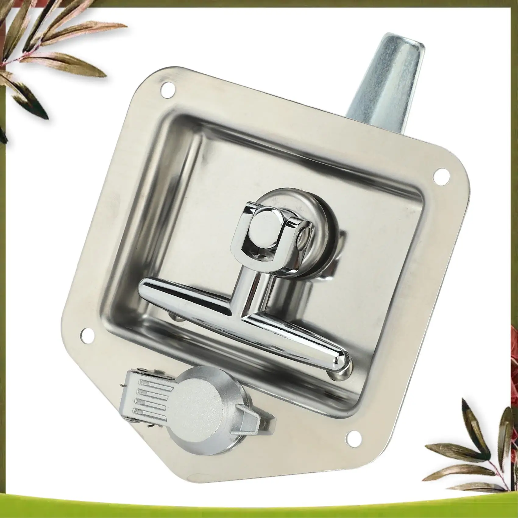 

Portable Stainless Steel Folding T-Shape Handle Lock Tool Box Keys Kit For Truck Trailer Toolbox Electrical Cabinet