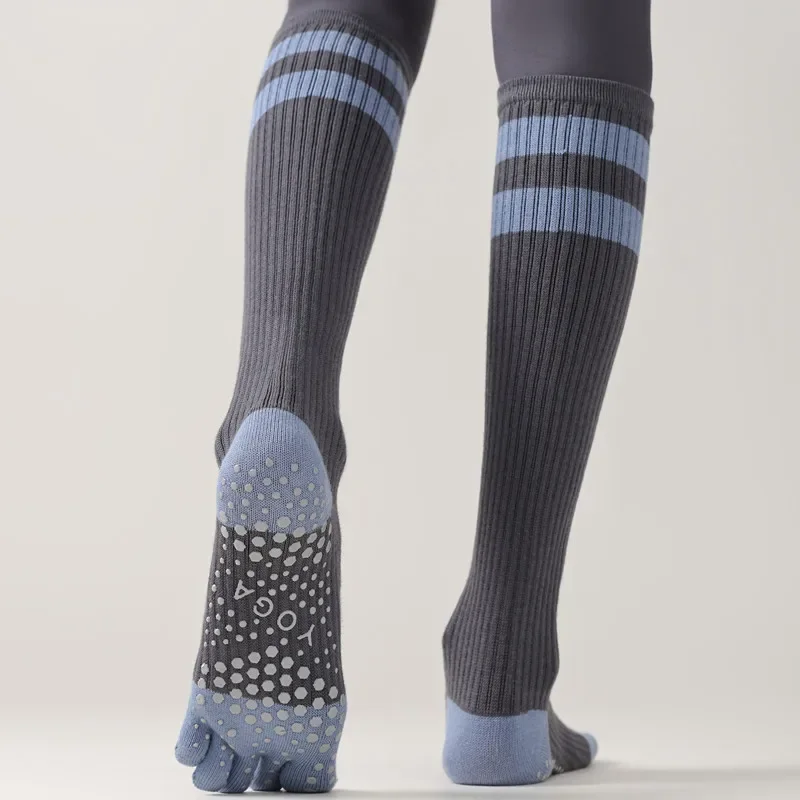 Yoga Socks Women Five-finger Professional Pilates Socks Silicone Non-slip Indoor Workout Gym Fitness Dance Sports Socks Stocking