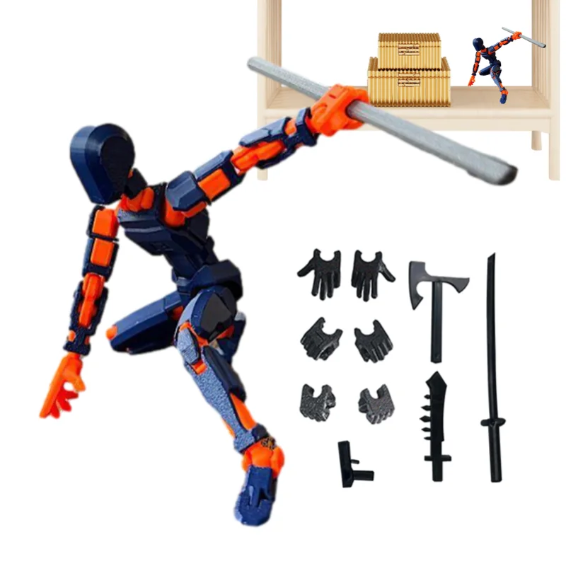 Lucky 13 Figure Toys Manichino 3D Stampato Mobile Shapeshift Robot Action Figuras Manichino fai da te Giocattoli di decompressione per i regali del ragazzo
