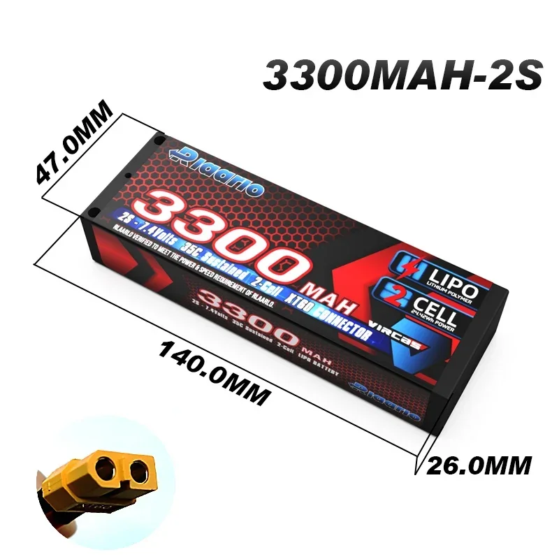 Rlaarlo Rc Car Product Range Remote Control Drift Car Part 1300/2800/3300/5000 Mah 7.4v 2s/11.1v 3s Battery Boy Toy Accessories