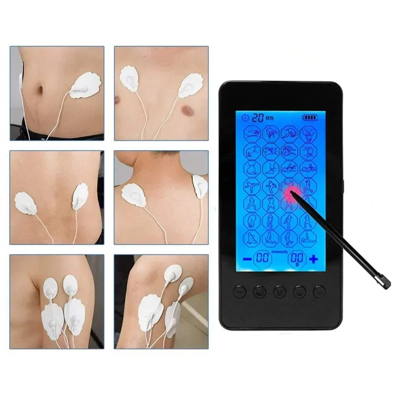 Low Frequency Digital Pulse Cervical Spine Body Massager Electronic Tens Acupuncture Meridian Physiotherapy Instrument 28 Modes