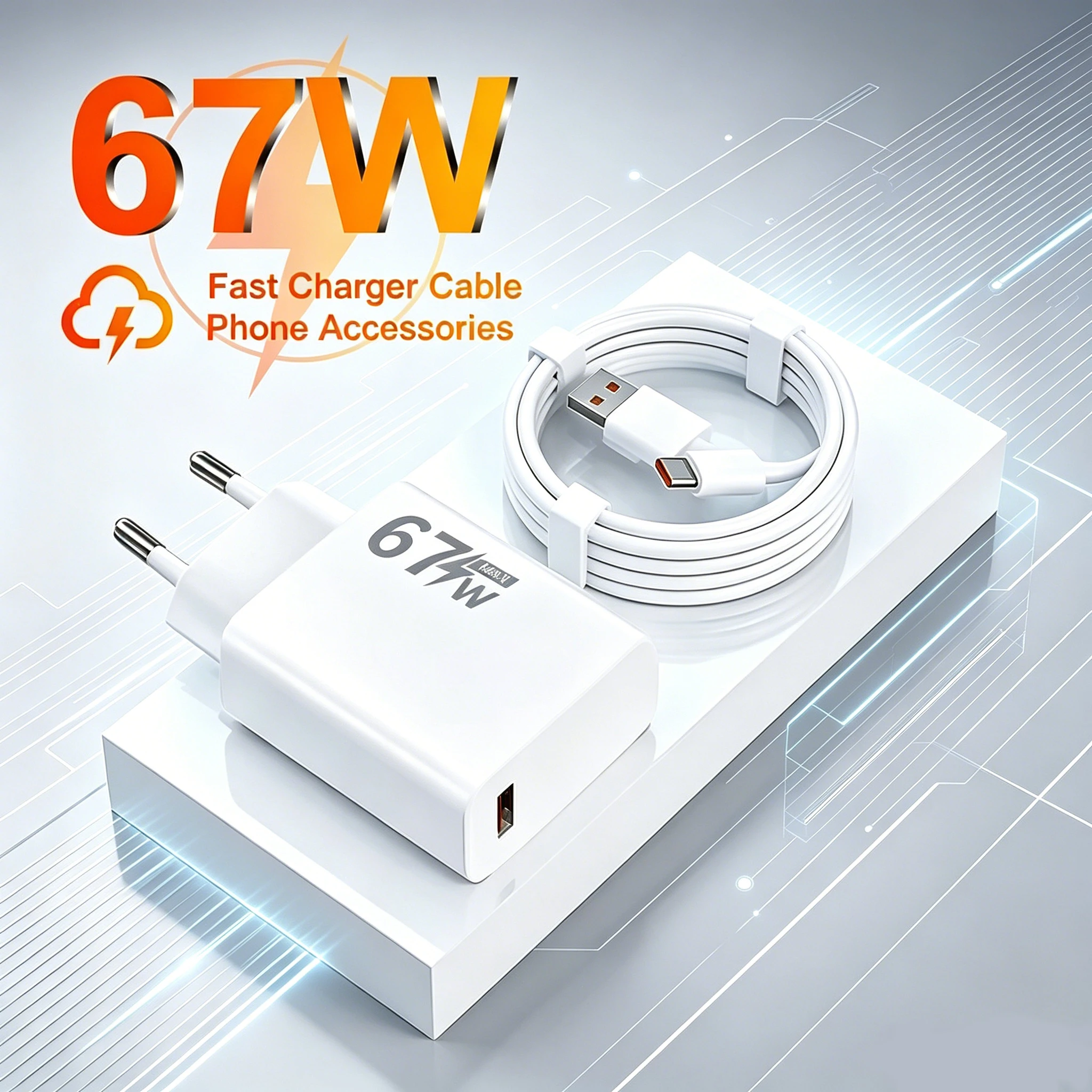 67W Charger Fast Charging For Xiaomi 11 12 Lite 13T 14T 15 17 Redmi Note 10 11T 12 13 14 POCO X3 X4 X5 Type C USB Charging Cable