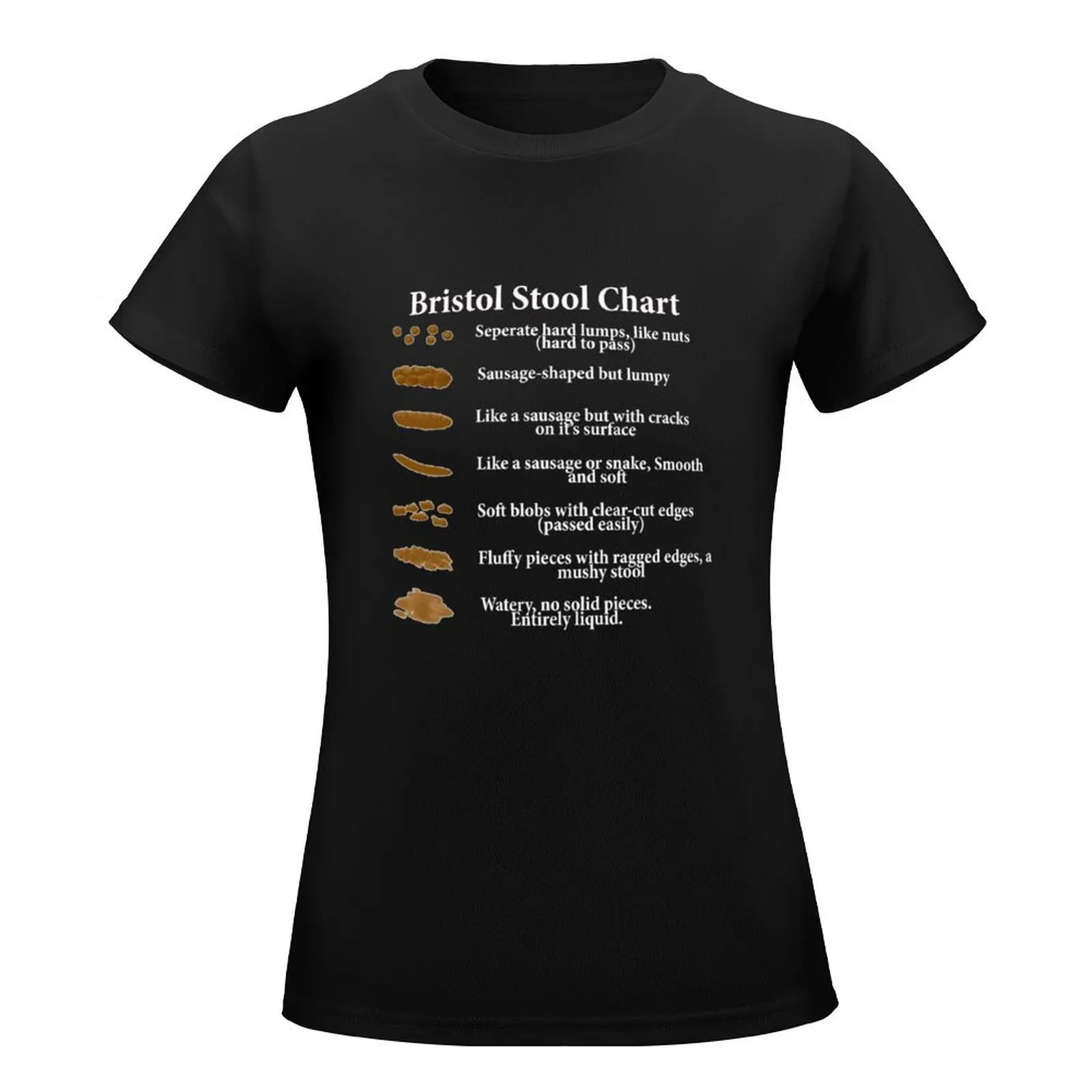 Bristol Stool Chart T-Shirt vintage clothes plus size tops Womens graphic t shirts