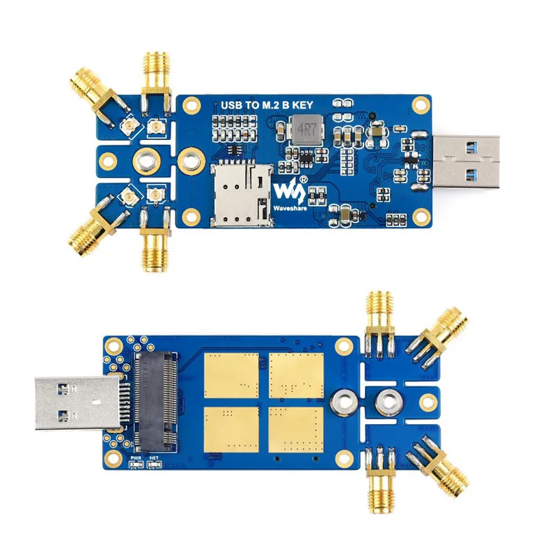 5G Dongle Module Usb 3.1 Naar M.2 B Sleutel Uitbreidingskaart Met 4 Antennes Aluminium Behuizing Voor Raspberry Pi 4b Jetson Nano Pc