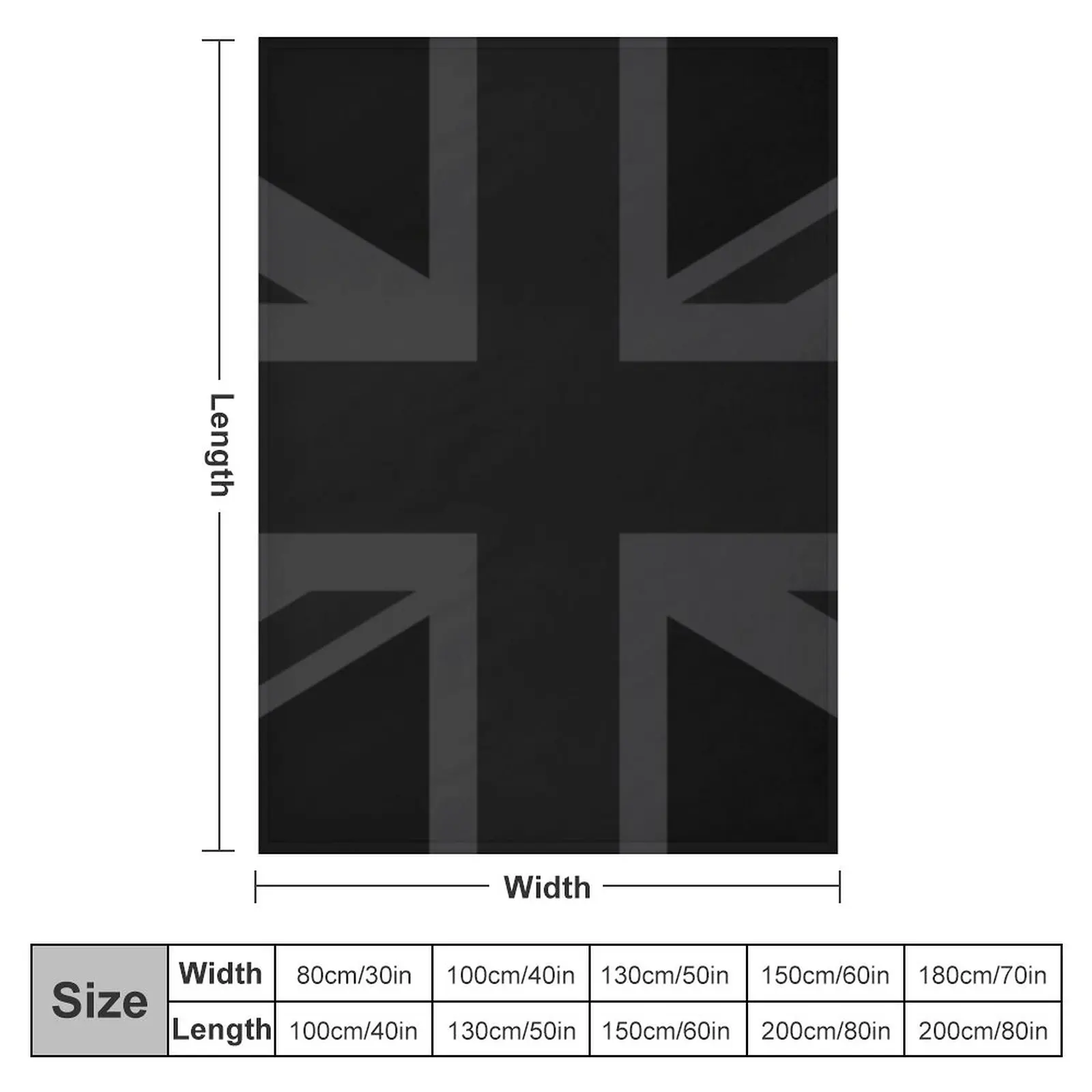 United Kingdom Flag Blackout/Stealth Throw Blanket Sofas Winter bed blankets Blankets For Baby