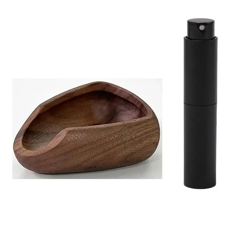 Natural Wood Coffee Bean Scale Tray With Spray Bottle Set, Coffee Bean Measuring Tray, Tea Tray, Measuring Container