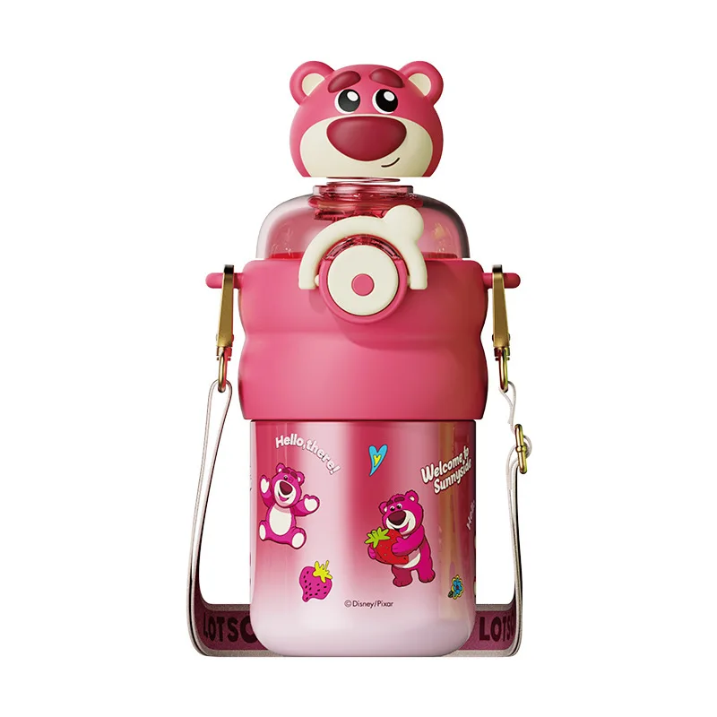 Disney Zootopia Cartoon Anime Thermobecher Hüpfender Strohhalm 3D stereoskopischer Avatar Outdoor Tragbare Edelstahl-Sportflasche