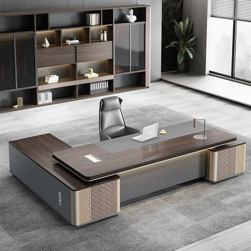 

Офисный стол для хранения руководителей, письменный кабинет, игровой стол, L-образный угловой стол Scrivanie Per, компьютерная мебель, стол