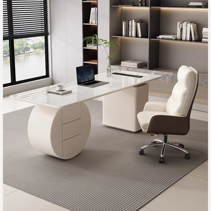 

Современные офисные компьютерные столы с выдвижными ящиками, длинные деревянные письменные столы для работы и учебы, офисная мебель