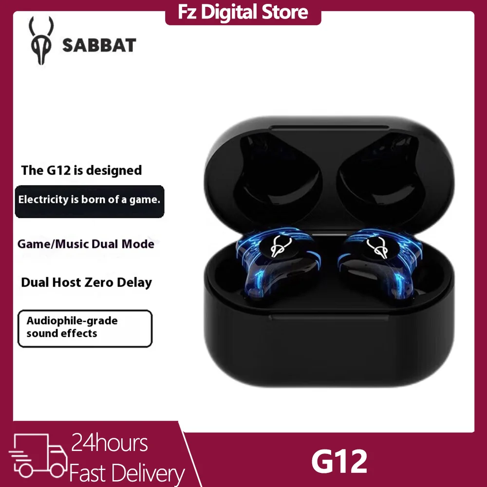 

Sabbat 100%Original G12 Bluetooth Earphones for Gaming, Gaming, No Delay In Ear Type 2024 New 5.4 Wireless