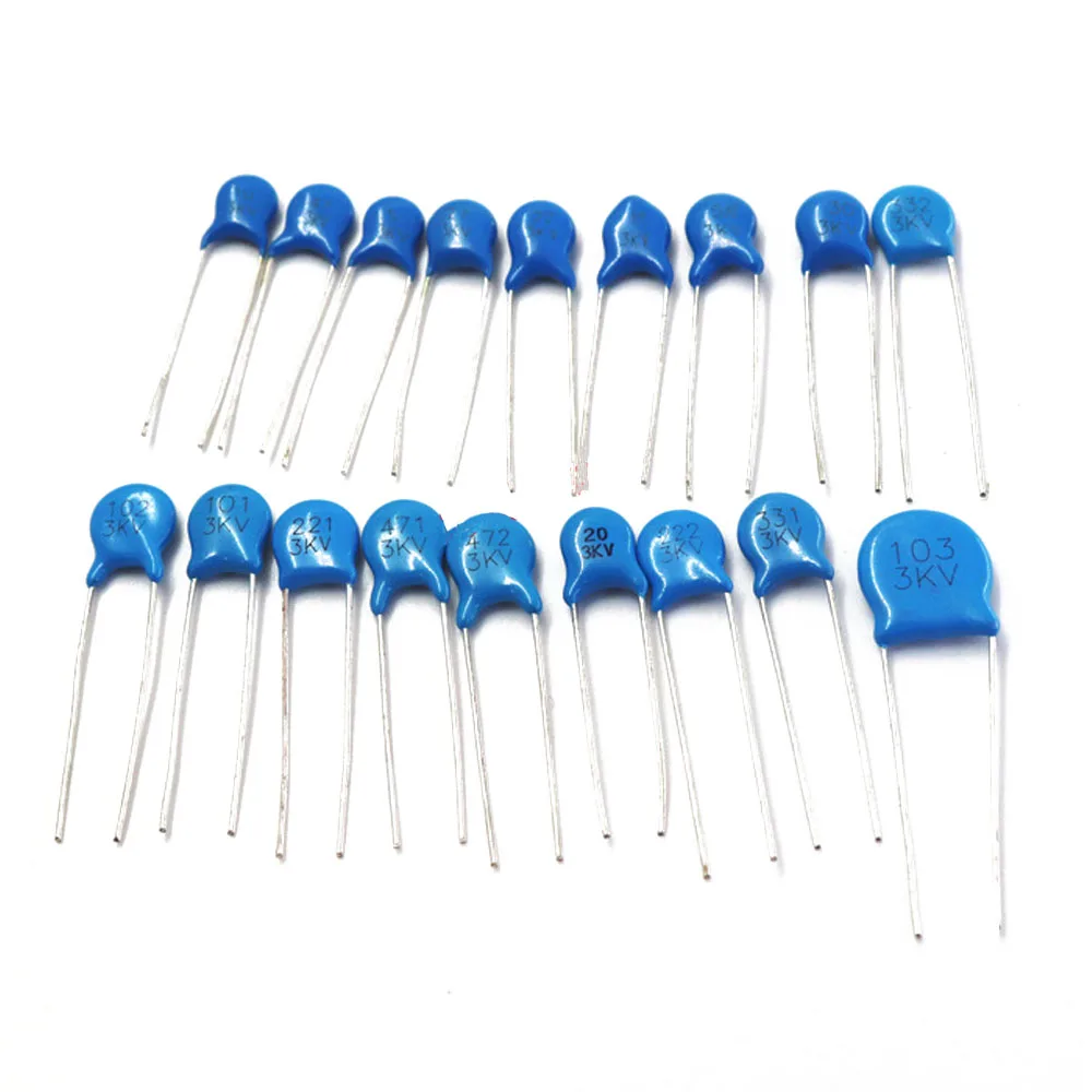 

180Pcs 18 Values 3KV Ceramic Capacitor Kit 3KV 5P 10P 15P 20P 22P 27P 30P 47P 56P 100P 220P 330P 470P 102 222 332 472 103