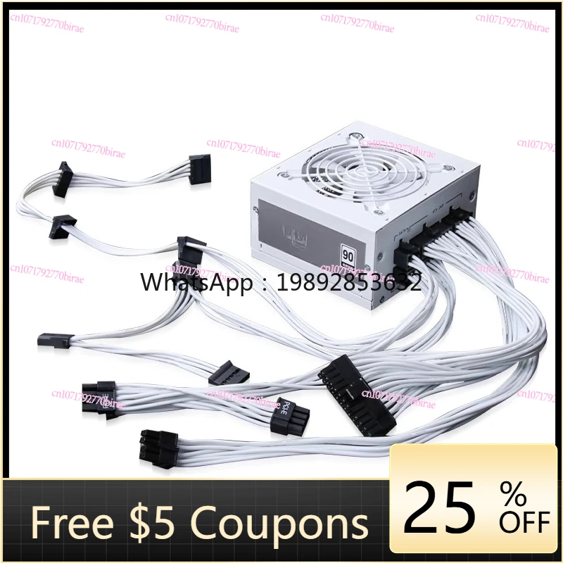 Gold Full Module Sfx500 600 750 850W Pure White Itx Desktop Mainframe Small Power Supply