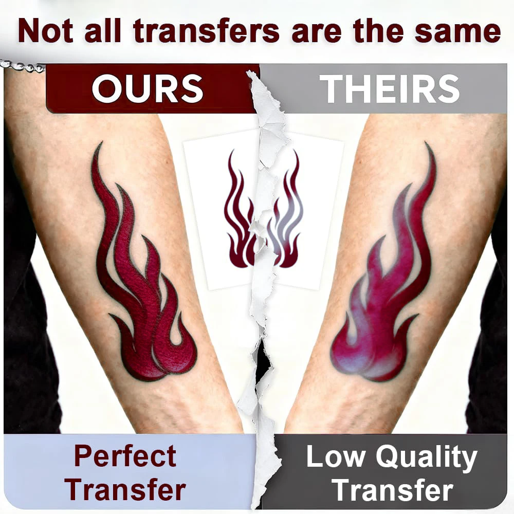 Temporary Tattoo Paper for INKJET/Laser Printer, Tattoo Sticker 8.3"X11.7", DIY Personalized Clear Hydrographic transfer Paper image 4