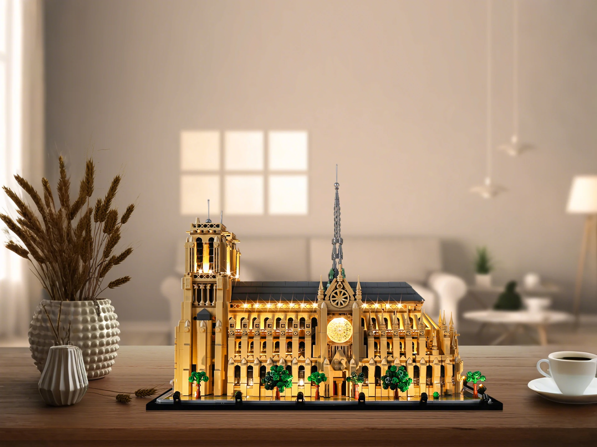 Kyglaring LED-Licht-Set geeignet für Lego Notre Dame De Paris 21061 Bausteine, Dekorative Lampe, Lego-Bausteine nicht enthalten. – Detail 1
