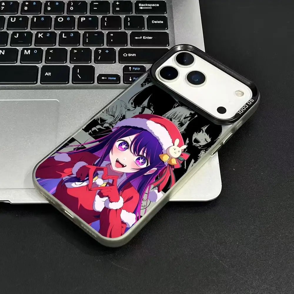 Ai Hoshino O-Oshi No Ko جراب هاتف آيفون 17 16 15 14 13 12 11 برو ماكس الهواء الملونة ماتي الليزر أورورا للصدمات جراب هاتف #3