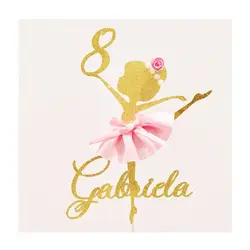 Personalized Ballerina glitter cake topper, Ballerina cake topper, ballerina name topper, ballerina party, dance cake topper