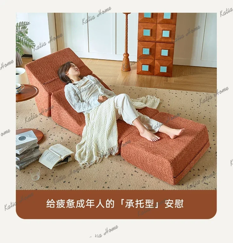 PG  sofa chair single lazy chair teddy velvet circle yarn leisure chair module sofa bed