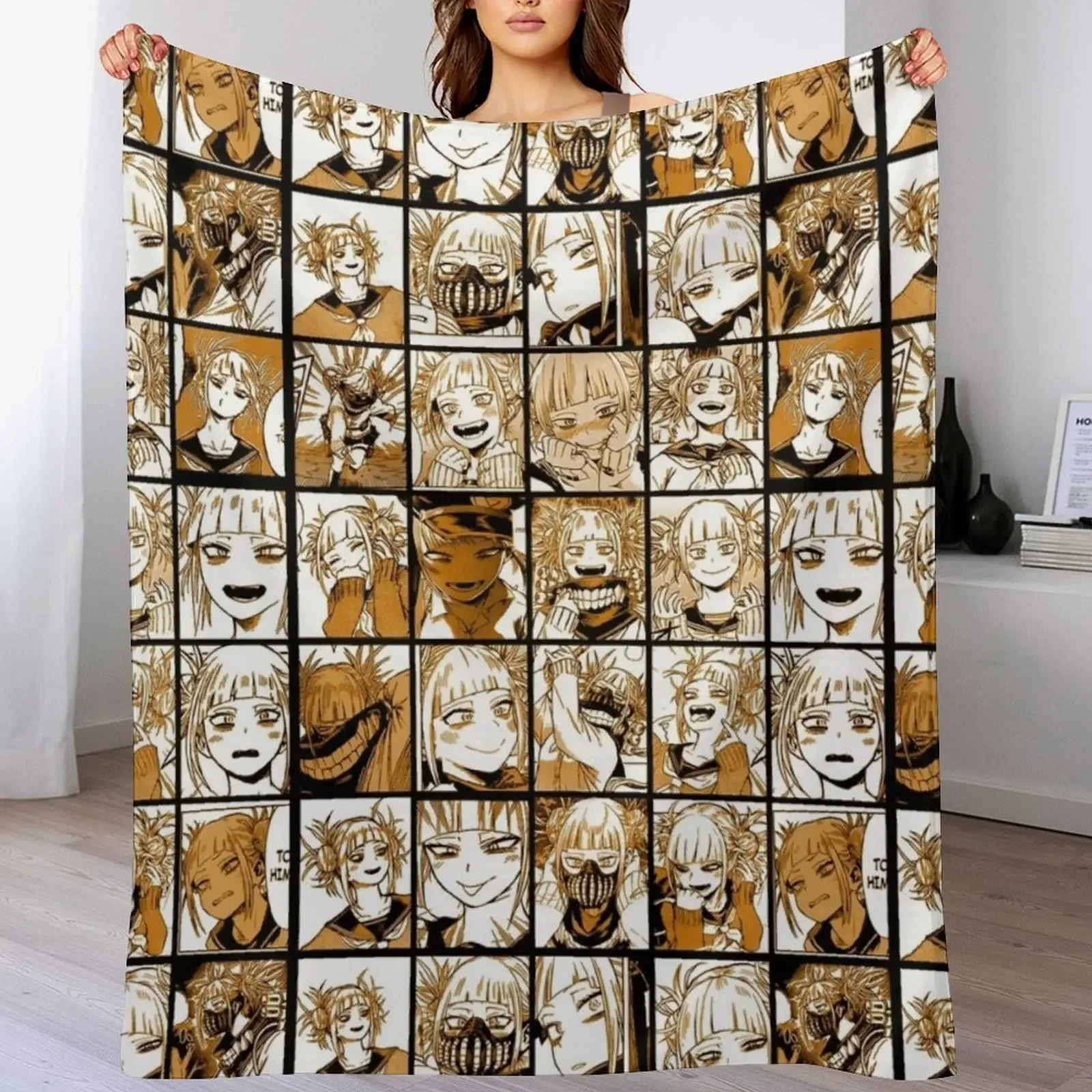 

Togamha Collage manga girl Throw Blanket Soft Beds Weighted Blankets