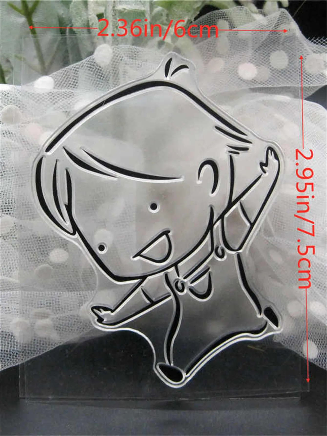 Running Boy Transparent Silicone Clear Rubber Stamp, Sheet Cling, DIY Scrapbooking, Cute Pattern, Photo Album, Paper Card Decor